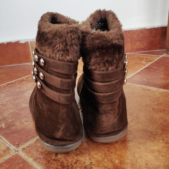 Suede Brown Ankle Boots - Picture 4 of 6